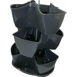 PROSPERPLAST COUBI kaskádový květináč 29,5x29,5x88cm, grafit DKN300W