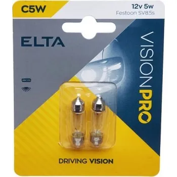 Autožárovka 12V 5W sufit. SV 8,5-8, Elta, blistr (2 ks)