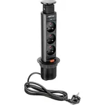 Výsuvná zásuvka GTV AE-BPW3U60-20 černá