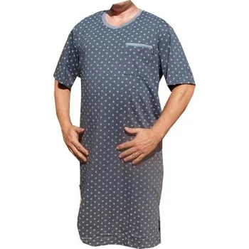 Pánská noční košile xcena Pánská noční košile šedá bavlněná nový typ Velikost: XXXXXL