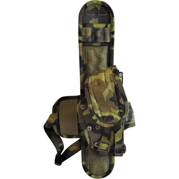 Příslušenství pro sportovní střelbu SPM-Liberec / Sewing Development Czech Company s.r.o. Závěs stehenní univerzální pravý s pouzdrem na pistoli CZ 75 SPM vz. 95 AČR originál nový