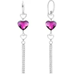 Náušnice růžové se Swarovski Elements Soul KWS280810F Fuchsia