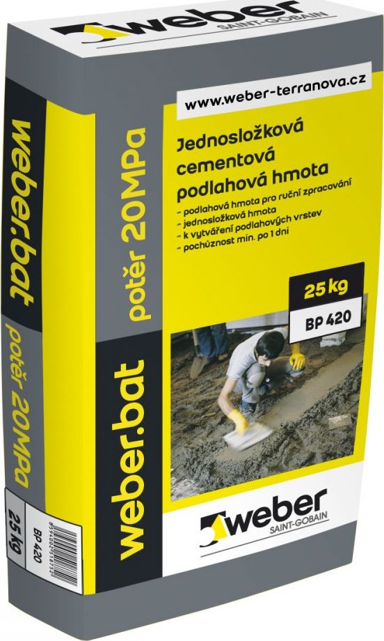 Saint-Gobain Construction Products CZ a.s. weberbat potěr 20 MPa 25kg