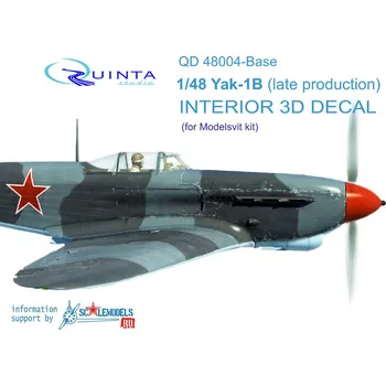 Plastikový model Quinta studio 1/48 Yak-1B (late) 3D-Print&colour Interior BASIC