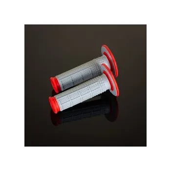 grip Mx Gripy RENTHAL Dual Tapered Diamond Waffle Grey Red