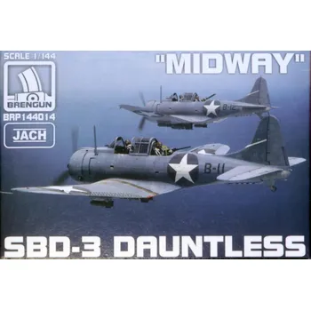 Plastikový model Brengun 1/144 SBD-3 Dauntless MIDWAY (plastic kit)