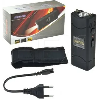 Sebeobrana Svítilna 5500 kVolt, type 800, malý kapesní (Vhodný na noční procházky parkem, lesem, městem, kdy vám posvítí na cestu, ale zárověň slouží i jako ochrana proti útočníkovi.)