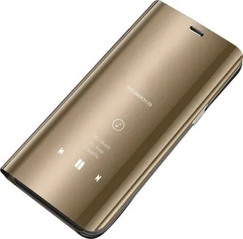 Pouzdro na mobilní telefon MG Clear View pro Huawei Y5 2019 zlaté