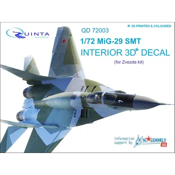 Plastikový model Quinta studio 1/72 MiG-29 SMT 3D-Print&colour Interior (ZVE)
