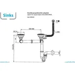 Dvousifon 3 1/2" pro granit. dřezy s úsporou místa