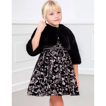 Bolerko Dívčí luxusní kožešinové bolerko Abel&Lula černé (5821)