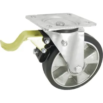 Pojezdové kolečko Pryžové kolo 180 mm otočná vidlice s deskou