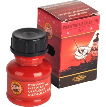 Červená metalická umělecká tuš Koh-I-Noor 20 g 2330 Červeň