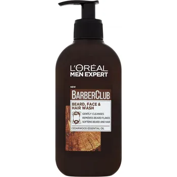 Péče o vousy L’Oréal Paris Barber Club čisticí gel na vousy, tvář a vlasy 200 ml