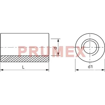 Matice Matice prodlužovací válcová M10x30 nerez A1