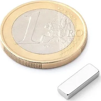 Dekorativní magnet Neodymový magnet kvádr 12 × 4 × 2 mm, síla 1 kg