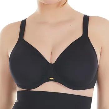 Podprsenka Selmark - Curves podprsenka bez kostic jemně vyztužená black 75D 10837