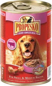 Krmivo pro psa Propesko Dog konzerva 415 g hovězí/zvěřina/kuře