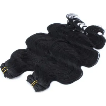 Příčesek Vlnitý clip in maxi set 53cm pravé lidské vlasy – REMY 200g - ČERNÁ