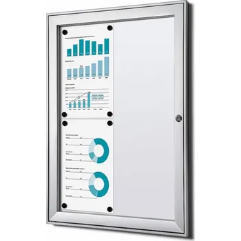Kancelářský nábytek Jansen Display Vnitřní uzamykatelná vitrína základní 4xA4 "Economy", plechová záda, atest B1 Množství: Od 5 ks