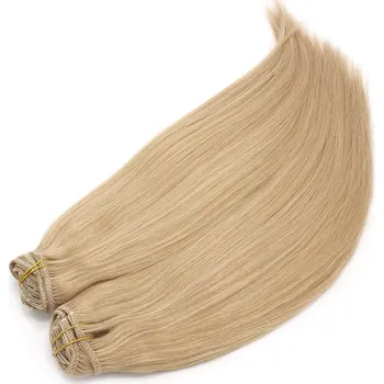 Příčesek Clip in maxi set 63cm pravé lidské vlasy – REMY 240g – PŘÍRODNÍ BLOND