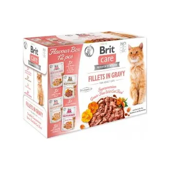 Krmivo pro kočku BRIT Care Cat Flavour box Fillet in Gravy 4 x 3 ks 1020g