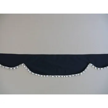 Stínítko do auta Záclonka na přední okno vlnovka černá s béžovými kuličkami