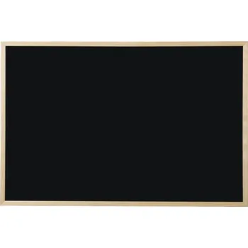 Kancelářský nábytek Tabule s dřevěným rámem černá 60x90 cm