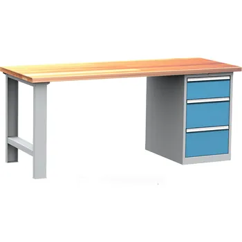 Dílenský stůl Dílenský stůl montovaný PROFI, 3 zásuvky, 85 x 200 x 75 cm