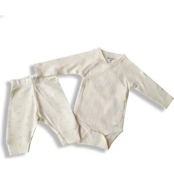 Kojenecká souprava KIABI Kojenecký souprava béžová kalhoty a zavinovací body Velikost: 68