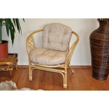 Podsedák Polstr na křeslo BAHAMA béžový melír