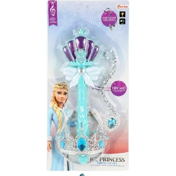 Teddies Kouzelní hůlka + čelenka a náhrdelník Ledová princezna Karnevalový doplněk Teddies Kouzelní hůlka + čelenka a náhrdelník Ledová princezna