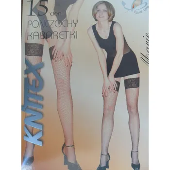 Dámské punčochy MARIE-síťované punčochy KNITTEX bordo 3-M