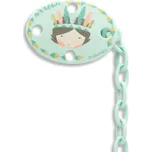 oválný klip na šidítko tyrkysová, indián