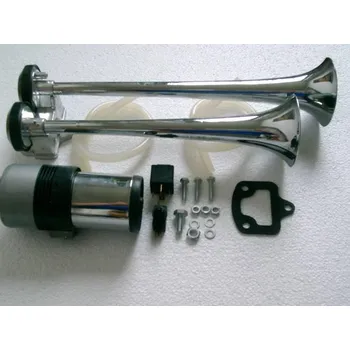 Houkačka Fanfára s kompresorem 24V 2-tónová chromovaná typ JGR-607