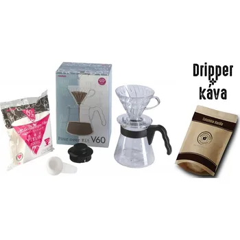 Káva Sada Dripper Hario V60 + 100 g kávy z Columbie (Sada Dripper)