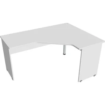 Kancelářský vozík HOBIS kancelářský stůl pracovní tvarový, ergo levý - GEV 60 L, bílá + doprava zdarma