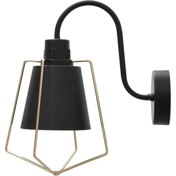 Nástěnné svítidlo Nástěnné svítidlo Mauro Ferretti Elviom Dark, 18x28x28 cm, černá/zlatá