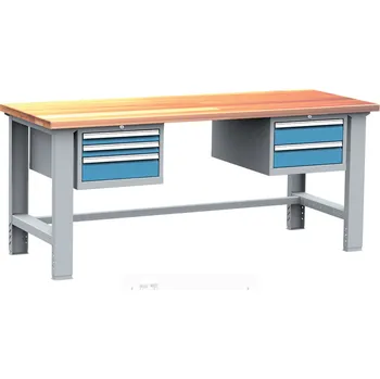 Dílenský stůl Dílenský stůl montovaný PROFI, 5 zásuvek, 83-107 x 200 x 75 cm