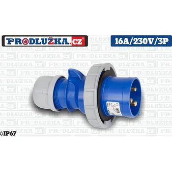 Elektrická zásuvka Vidlice PCE 230V/16A/3p/IP67