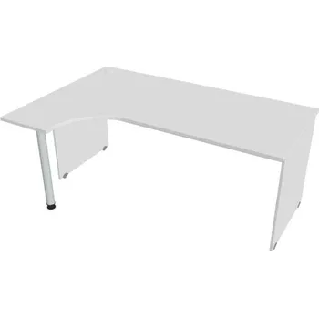 Kancelářský vozík HOBIS kancelářský stůl pracovní tvarový, ergo pravý - GE 1800 P, bílá + doprava zdarma