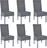 Vidaxl Jídelní židle ratan kubu/mangovníkové dřevo 6 ks, šedá