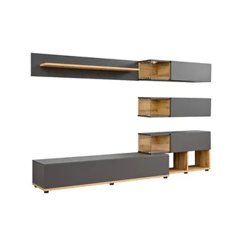 Obývací stěna AS Abw Silk Antracit/Wotan/Antracit