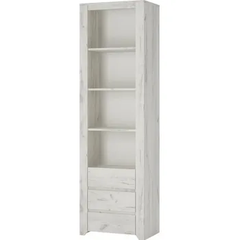 Knihovna Regál ANGEL 11 dub craft bílý moderní