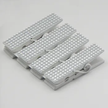 Vánoční dekorace Kolíčky dřevo S/4 bílá (HEE-14360)