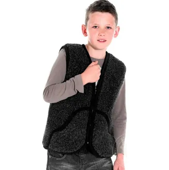 Dámská vesta Dětská vesta XS z ovčí vlny černá, Barevné varianty Černá, Velikosti XS 200-100-00050