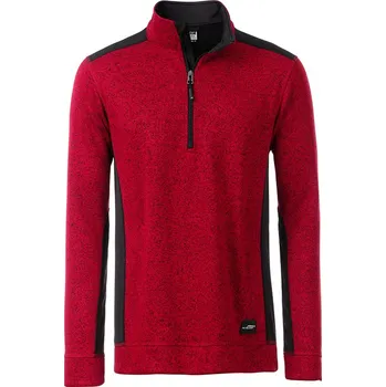 Pánská mikina COTTON Mikina MELANGE FLEECE MAN, různé barvy Velikost XXXXXL red/black