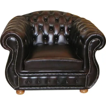 Sedací souprava Kožené křeslo ELIZABETH, hnědá