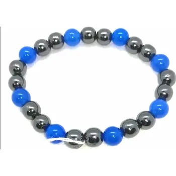 Náramek Náramek - Hematit a křemen, kuličky 0,8mm