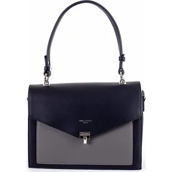 Kabelka Dámská střední pevná kabelka-aktovka na rameno/do ruky David Jones 6409 černá | KabelkyproVas.cz